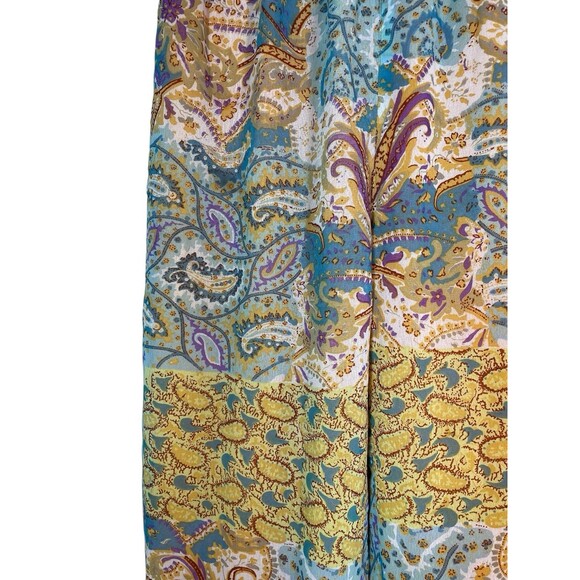 Sacred‎ Threads Mixed Media Patchwork Pull-On Wide Leg Pants Womens Sz M/L Boho - Picture 2 of 10